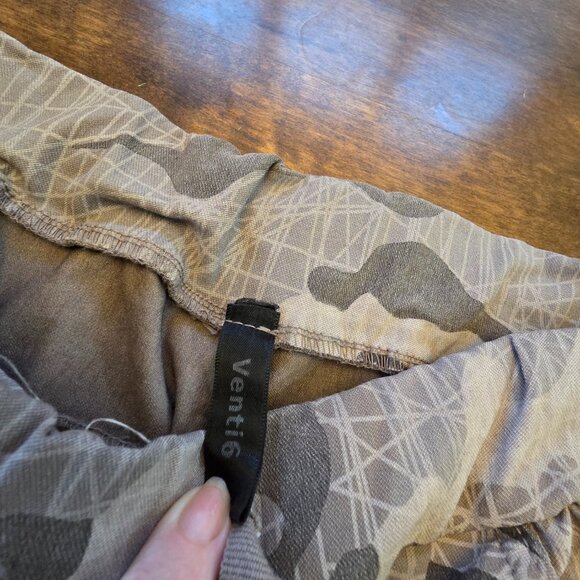 Venti6 Women's Pencil Sketch Mocha Camo Jogger - Size S - Picture 8 of 8